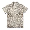 Men's Casual Shirts Tiger Face Design Blouses Man White And Brown Hawaiian Short Sleeve Graphic Y2K Oversized Beach Shirt Gift Idea