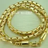 18K 18CT Gul guld GF -mäns 60 cm lenght 4 5mm tjock kedjahalsband N169300H