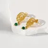 Boucles d'oreilles pendantes ALTERA Vintage rondes en spirale pour femmes, cadeau bohème en acier inoxydable plaqué or, bijoux Boho creux