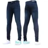 Calças de brim masculinas calças skinny slim fit azul preto hip hop denim calças cor sólida casual plus size para jogging jean