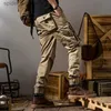 Jeans da uomo Pantaloni cargo americani dritti da uomo Pantaloni funzionali per gli sport all'aria aperta Montagna urbana Tattica informale Nove punti L230927