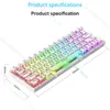 Klavyeler K3RED MEKANİK Klavye Şeffaf 2 4G Bluetooth Üç Mod RGB Aydınlık 61 Anahtar Özelleştirilmiş Kablosuz Hediye 230927