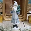 Decorative Objects Figurines Santa Claus Dolls Resin Holiday Figurine With Animals And Christmas Tree For Home Garden Decoration 230921