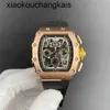 RichasMills Horloge Milles ZF Fabriek Automatisch uurwerk Tourbillon Heren Milles Zakelijk Vrije tijd Rm11-03 Volledig Mei Gouden Kast Tape Zwitserse Polshorloges