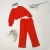 Tuta per bambini Bambina Set di vestiti per neonati Autunno Inverno Set in due pezzi Lettera stampata con cappuccio a maniche lunghe e pantaloni svasati Abbigliamento per bambine