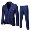 Men's Suits Fashion Men Blazers 3 Pieces Sets Wedding Formal Dress Elegant Business Luxury Full Vest Pants Coats Slim Classic Jackets