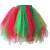 Spódnice damski kolor contrast gaza mody balet balet łacińska cha-cha taniec spódnica na halloween imprezowy kostium występowy