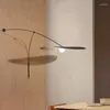 Duvar lambaları Modern minimalist uzun kol ışığı LED aydınlatma yatak odası oturma odası çalışması iç dekorasyon siyah demir sconce fikstür lambası