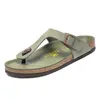 Chinelos de verão flip flops homens sapatos ao ar livre moda pu couro plana férias praia antiderrapante lazer tamanho 35-46