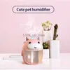 Humidificateurs ELOOLE 300ml mignon animal de compagnie vache humidificateur Mini humidificateur d'air avec 7 couleurs lumière arôme essentiel humidificateur diffuseur d'huile brume fraîche YQ230927