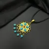 Ensemble de collier et boucles d'oreilles Cirsfer, chaîne en acier inoxydable, breloque Turquoise pour femmes, Bracelet, boucles d'oreilles, bagues, bijoux tendance, cadeaux de fête pour filles