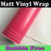 Rosa, matte Vinyl-Autoverpackungsfolie mit Luftablass, vollständige Autoverpackungsfolie, rosafarbene Autoaufkleberabdeckung, Größe 1, 52 x 30 m, Rolle 4, 98 x 98 Fuß3407