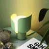 Table Lamps Italian Designer Petal Lamp Macaron Color For Bedroom Decor Personality Study Reading Led Lighting Beside