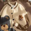 Women's Sweaters Lazy Men's Sweater Cardigan Coat Retro Bear Design Knit Autumn Winter Day Top Couple Dress