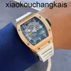 RichasMills Uhr Milles ZF Factory Automatikwerk Tourbillon Richaer Mileres Swiss Herren RM Armbanduhr RM029 Roségold Mode Freizeit Sportmaschinen Wri