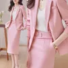 Zweiteiliges Kleid Herbst Formale Blazer Rock Sets Outfits Koreanische Weibliche Business Damen Büro Damen Arbeitsjacke Anzug 2-teiliges Set Winter 230927