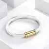 Fashion Designer Women Bracelet Charm Delicate Invisible Luxury Jewelry letter V Ljia Magnetic Buckle Gold Leather Bracelet Wristband Watch Strap Case