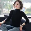 Kvinnors tröjor FDFKLAK Autumn Winter Thick Sweaters Half High Neck Warm Bottoming Shirt Wool Pullover Topps Women Pull Femme S-3XL 231005