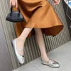 Yüksek kaliteli Mary Jane Bale Ayakkabı Elbise Ayakkabı Lüks Boş Zaman Patent Deri Deri Yuvarlak Toe Üçgen Kristal Dekorasyon Ayakkabı Lady Rahat Düz Dans Ayakkabı Soafers