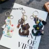 Cat Diamond Design Car Keychain Favor Flower Bag Pendant Charm Jewelry Keyring Holder for Men Gift Fashion PU Animal Key Chain Accessories 0FXE