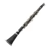 Mibet Musical Instruments Clarinet Nickel Plated Silver Flat B Tone Clarinet Blackwind Instrument Silver-Plated New