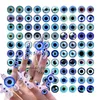 Nail Art Decoraties 3D Blauw Design Bedel Gemengde Ogen Edelstenen Glitter Acryl DIY Accessoires 230927