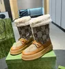 Designer Boot Women Winter Plush Warm Snow Ankel Boots Fashion Luxury Comfort Australia Sheepskin Suede Martin Booties Shoe