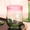 Wine Glasses Nordic Gradient Goblet Simple Vintage Tulip Flower Glass Creative Middle Ancient Red Household Water Cup