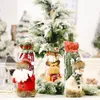 Christmas Decorations Christmas Wine Bottle Cover Santa Claus Snowman Deer Bottles Cover Bags Knitted Sleeve Dining Room Table Home Decor