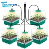 Grow Lights 5 pezzi vassoi per piantine di serra con spettro completo LED coltiva la lampada umidità copertura regolabile 12 fori scatola per piante vaso per vivai YQ230927