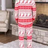 Familjsmatchande kläder Vinter julfamilj Pyjamas Set Mamma pappa barn Baby Matching Outfits Elk Print Casual Softwear Xmas Look Pajama 230927