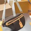 Lüks Yükseliş Bumbag Designer Bel Bag Fanny Pack Kahverengi Çiçek Tasarımcı Çanta Deri Crossbody Cüzdanlar Messenger Kadınlar Bumbag Deri Çanta Moda Cüzdan 46784