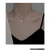Hänge halsband Nya korea vintage guld sier färg acacia bönor pendelle choker halsband smycken för kvinnor flickor gåva smycken halsband dh4l6