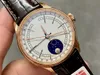 KZ factory produces moonphase watches custom 3195 movement Crocodile leather with double-sided sapphire glass with the same serial number card