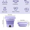 Other Home Storage Organization Small Washing Machine 8L Foldable Mini Washer Socks High Capacity Laundry Bucket Efficient Lazy Person 230926