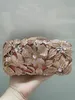 Kvällspåsar Xiyuan Hollow Out Women Flower Crystal Clutch Wedding Stone Handväska och handväska Bridal Party Dinner Minaudiere Bag 230926