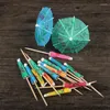 Forks 5000pcs Umbrella Bamboo Stick Form Fruit Fork Cocktail Decorative Garnishes Snack Cakes Sign 10 Cm Long