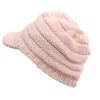 9 färger Vinterkapslock Peak Solid Color Sticke Hat Fashion Thermal Brim Batet Casual Hat For Women