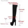 Boots Rimocy Women Platform Over The Knee Boots Sexy 17CM Super High Heels Red Patent Leather Long Boots Woman 2022 Winter Black Shoes T230927