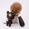 Mode nyckelring söt björn tryck mönster pu läder nyckelringar biltillbehör nyckelring lanyard nyckel plånbok kedja rep kedja set