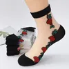 Men's Socks 5 Pairs Mesh Floral Print Mid Tube Socks Crystal Glass Short Thin Sock's Stockings Hosiery Crystal Glass Short Thin Socks 230927