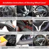 Coprivolante per Lada Vesta Xray 2023 - Coprivolante per auto in pelle traforata cucita a mano con kit di fili aghi