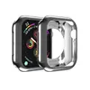 Weiches, flexibles TPU-Gehäuse, plattierter Schutz, Stoßstangenabdeckung, leichter, dünner Schutz, stoßfester Rahmen für Apple Watch Serie 9, 8, 7, 6, 5, 4, SE, 3, 2, 1, 41 mm, 45 mm, 38 mm, 42 mm, 40 mm, 44 mm, 49 mm