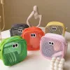 Cartoon Eye Ladies Mesh Small Storage Bag Fashion Simple Women's Change Purse Wallet Casual Portable Mini Female Cosmetic Bags