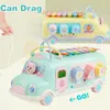 Learning Toys Kids Music Bus Toys Instrument Xylophone Piano Lovely Beads Blocks Sortera Learning Educational Baby Toys for Children 230926