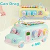 Learning Toys Kids Music Bus Toys Instrument Xylophone Piano Lovely Beads Blocks Sorting Learning Educational Baby Toys For Children 230926