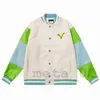 Baseball uniform jacket Men Women Designers Varsity Jacket Coats Single breasted keep warm sportswear Green Black blue Color High quality luxury jacket T