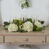 Buckets Hydrangea Triple Candelabrum Centerpiece in White 230926