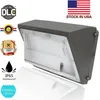 UL DLC 승인 실외 LED 벽 팩 라이트 100W 120W 산업 벽 마운트 LED 조명 일광 5000K AC 90-277V 평균 우물 230C