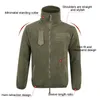 Utomhusjackor hoodies trvlwego Men Tactical Jacking Camping Lightweight Polar Stand Collar Fullzip Fleece Thermal Outerwear Running Handing Travel Coat 230926